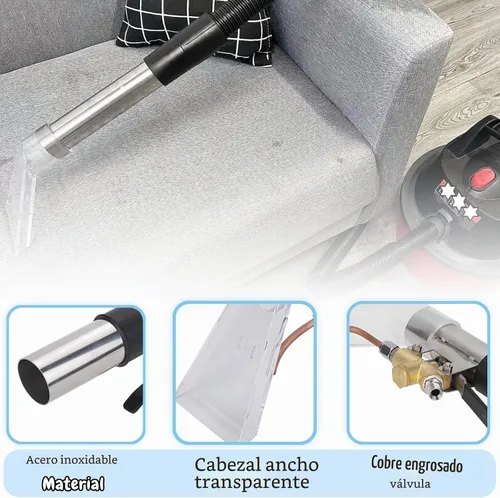 Vista 5 de Cabeza extractora, Accesorio de extractor de vacío para muebles de alfombra de tapicería, Accesorio extractor de alfombras de acero inoxidable