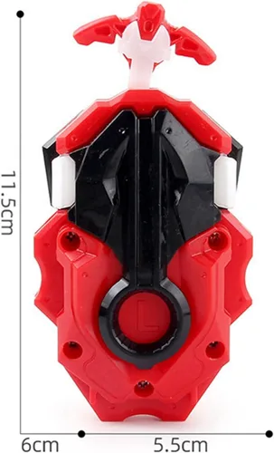Vista 4 de DYT Battling Tops Burst B-184 - Lanzador Bey personalizado LR Left Right Spin DB Layer System, B-11 Grip Metal Fusion Burst Starter String Launcher
