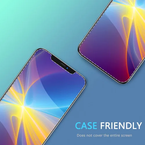 Vista 6 de Paquete de 2 protectores de pantalla de privacidad para iPhone 12 Pro Max, protector de pantalla de vidrio templado antiespía, sensible al tacto