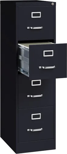 Vista 7 de Archivador vertical de ancho de letra comercial de 4 cajones, 22" de profundidad - negro