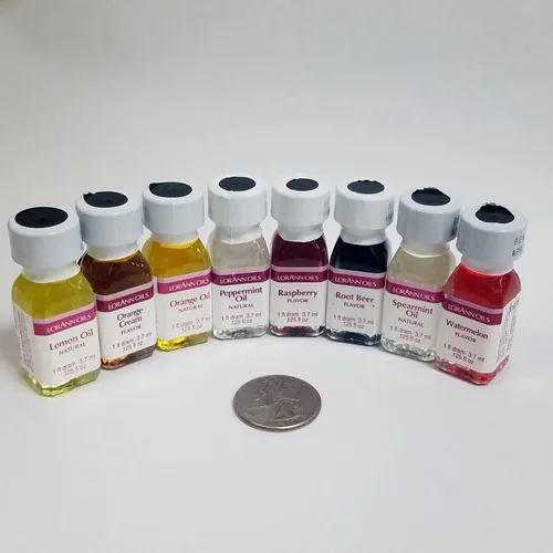 Vista 2 de LorAnn SS Paquete #1 de 12 sabores frutales en botellas de 1 adarme (.0125 fl oz - 3.7ml)