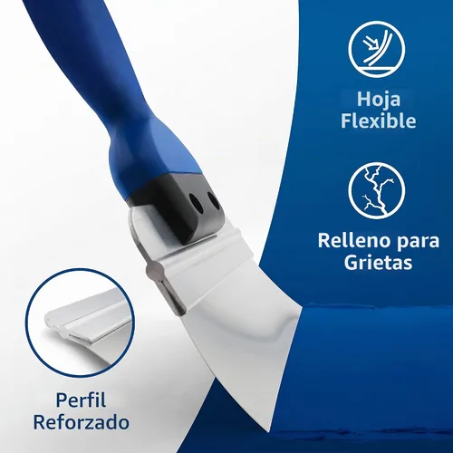 Vista 4 de Cuchilla para Encintado Profesional de 18" Hoja de Acero Inoxidable Premium con Agarre Suave La Mejor Herramienta de Encintado para Paneles