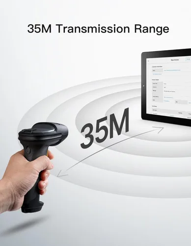 Vista 4 de Inateck Escáner de código de barras 2D, escáner de código QR inalámbrico Bluetooth con aplicación AI y SDK, duración de la batería de 180 días