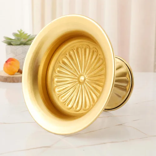 Vista 4 de 8Pcs Gold Compote Vases for Centerpieces, 4.7in Small Flower Vases Dorado
