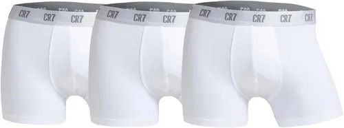 Vista 5 de CR7 Men's Cotton Blend Trunks Blanco