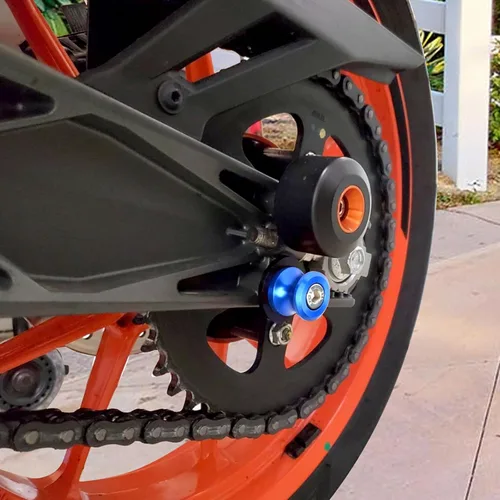 Vista 4 de Goldfire 2 piezas 10 mm M10 X1.25 Carretes de brazo oscilante CNC para motocicleta FZR 1000/600R/400 para Kawasaki Z750 /Z750S/ Z750R /ER-6F /ER-6N