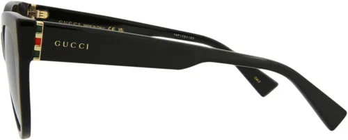Vista 3 de Gucci Gafas de sol GG 0460 S-001 NegroGris Oro, Negro, 53-18-145