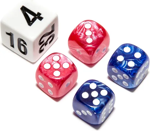 Vista 27 de Bello juegos Deluxe dados de imitación de mármol sets-black/, Azul, 5/8