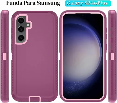 Vista 7 de ONOLA Funda para Samsung Galaxy S24+ / Funda S24 Plus con protector de pantalla HD [No es compatible con S24 / S24 Ultra], Funda de teléfono Vino