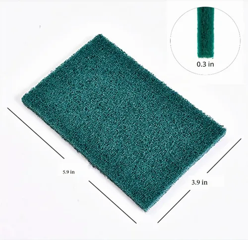 Vista 2 de Esponjas de limpieza pesadas antiarañazos, esponja de limpieza de platos, herramienta de limpieza reutilizable verde para el hogar, para cocina