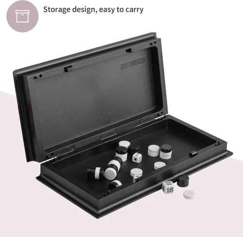 Vista 8 de Andux Juego de mesa portátil de backgammon magnético plegable CXSLQ-01 (S) 2205