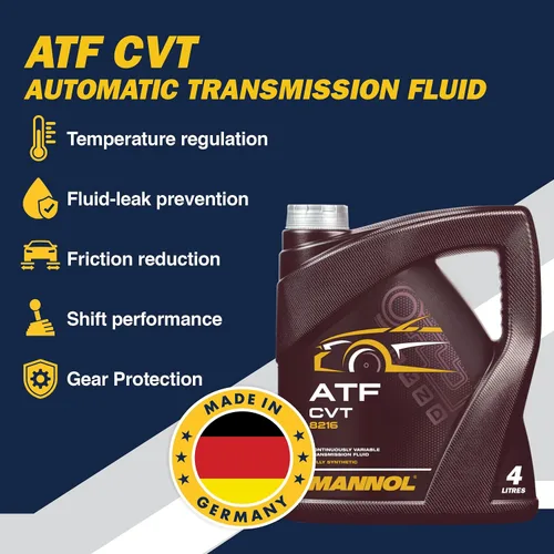 Vista 3 de MANNOL ATF CVT MN8216-4, líquido de transmisión ATF CVT, ATF sintético completo, fluido hidráulico para transmisiones continuamente variables