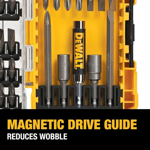 Vista 4 de DEWALT Juego de puntas de destornillador con estuche resistente, 45 piezas (DW2166), juego de destornillado gris/plata con estuche resistente