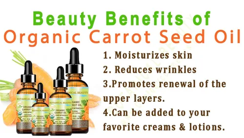 Vista 5 de Botanical Beauty Aceite orgánico de semillas de zanahoria, 100% puro, virgen sin refinar, aceite portador prensado en frío sin diluir para cara