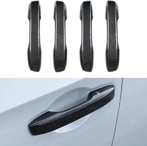 Vista 14 de Cubierta de Manija de Puerta Compatible con Honda Civic de 10ª Generación Sedan Hatchback Coupe Tipo R 2016 2017 2018 2019 2020 2021 Manijas