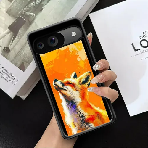 Vista 924 de Compatible con Google Pixel 4A 5G Mobile Case Creative Acrylic Panel trasero Silicona Protección Grip especialmente diseñado para Google Pixel 4A 5G