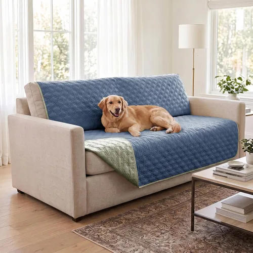 Vista 13 de Funda de sofá impermeable lavable para perros, manta reversible para cama para perro, protector de muebles para mascotas