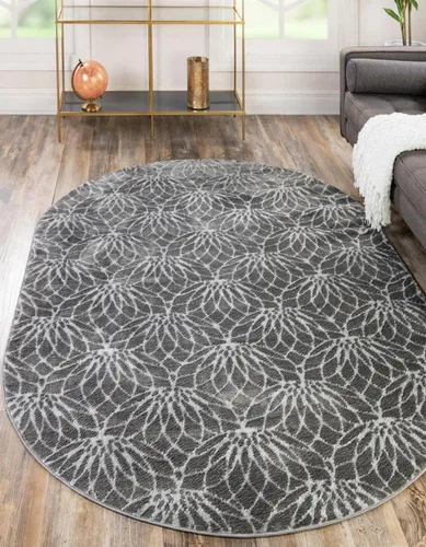 Vista 29 de Unique Loom Colección Marilyn Monroe Glam - Alfombra Dahlia (2 x 3 pies, Rectangular, Gris plateado/Plata)