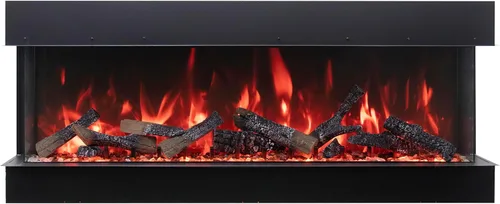 Vista 21 de 88-TRU-View-XL XT - Chimenea eléctrica de 3 caras de 88 pulgadas, calentador de chimenea de vidrio de 3 lados con control remoto y temporizador de 8