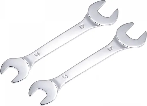 Vista 14 de uxcell Llave fina de extremo abierto, espejo métrico de 0.236 in x 0.276 in, acero de alto carbono, para mantenimiento doméstico y reparaciones