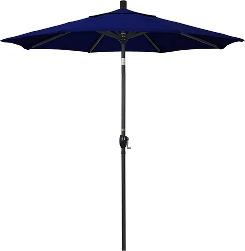 Vista 6 de California Umbrella 7.5' paraguas redondo de aluminio del mercado, elevación de la manivela