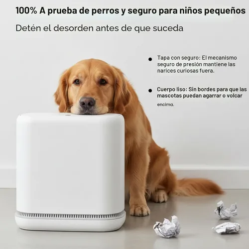 Vista 3 de MOPALL Cubo de basura a prueba de perros con tapa, cubo de basura delgado de baño de 3.3 galones con cubo interior, se adapta a bolsas estándar de 4