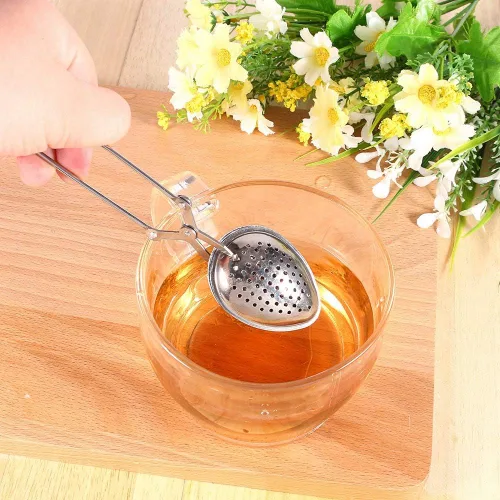 Vista 2 de Infusor de té mejorado, bola de té de malla de acero inoxidable, colador de té de bola con mango para té de hojas sueltas y especias de mulling