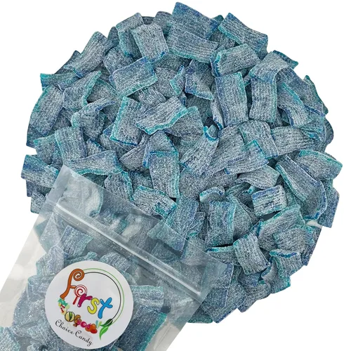 Vista 19 de Cinturones de Gomitas Ácidas de Varios Colores (Azul Baya (Arándano), 1 Libra)