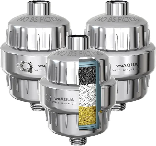 Vista 13 de WeAQUA Filtros de Ducha de Servicio Pesado Familiar Paquete de 2 – 99% de Eliminación para Agua Dura, Cloro, Fluoruro, Metales Pesados, Micro-vida