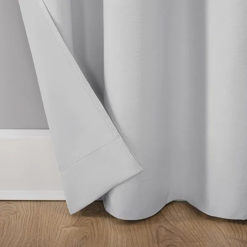 Vista 5 de Sun Zero Cyrus - Juego de 2 cortinas térmicas con pestañas, 100% opacas Blanco