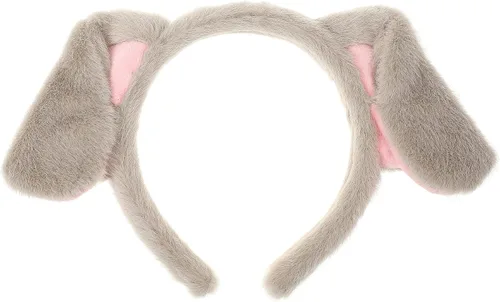 Vista 5 de CHEU Diadema dálmata con orejas de perro y cola para jugar en Halloween