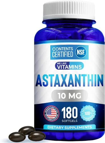 Vista 9 de We Like Vitamins Astaxantina 10 mg Softgel – Suplementos de astaxantina altamente potentes de Haematococcus Pluvialis – Mejora los ojos
