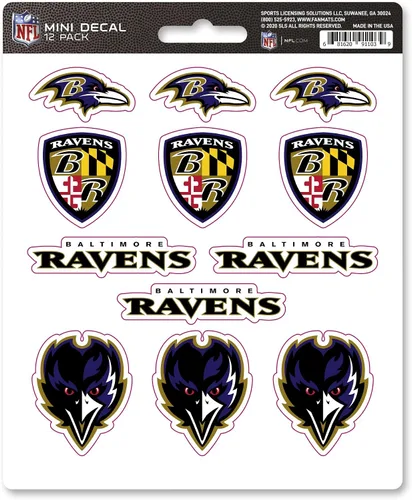 Vista 4 de FANMATS NFL - Mini calcomanías unisex para adolescentes de la NFL, paquete de 12