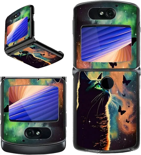 Vista 44 de Rossy Funda para Motorola Razr Plus 2023 para Moto Razr+ 2023 con patrón de niña africana para mujeres y hombres, ultra delgada, ligera
