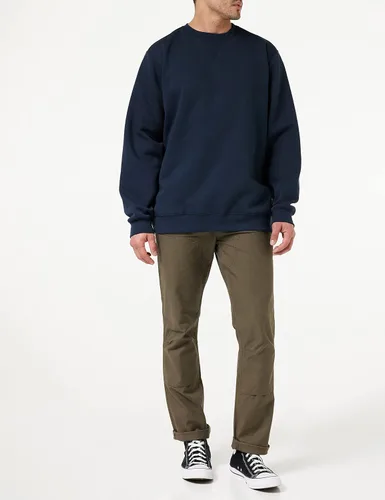 Vista 4 de Carhartt - Sudadera de peso medio y cuello redondo para hombre Nuevo azul marino