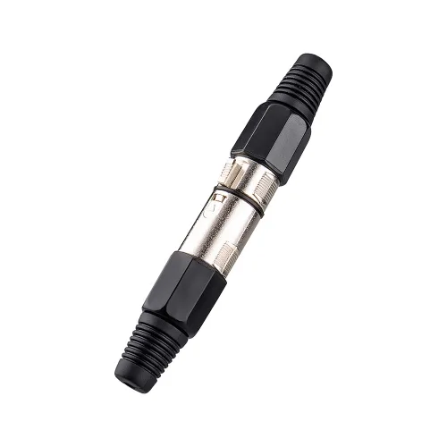 Vista 8 de MAD OWL Paquete de 4 conectores XLR de 3 pines – Cannon XLR DMX hembra macho adaptador, montaje en panel, conector de cable de micrófono para luz