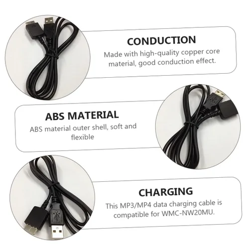 Vista 3 de Mikikit Cable de datos USB Cable adaptador de audio Cable de carga de sincronización de datos USB a Cable estéreo Jack Cable Reproductor Mp3 USB b