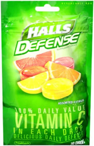 Vista 2 de Halls Defense Vitamina C Surtido Citrus Suplemento Gotas - 30 Gotas