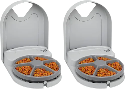 Vista 9 de Alimentador automático para perros PetSafe, 5 comidas, capacidad de 40 oz, plástico, para alimentos secos, para múltiples mascotas