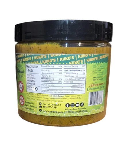 Vista 2 de Pollo Asado Pollo y Limón Pimienta Marinada Mexicano Adobo Combo Tazas concentrado salsa de cocción 16oz cada retaurante usado pasta concentrada
