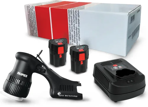 Vista 8 de RUPES BigFoot HLR75 Mini iBrid BETA - Kit de pulido Includes 2 Batteries, Charger, D-A Coarse & Fine Foam Pads & Compounds, Coarse & Medium Wool