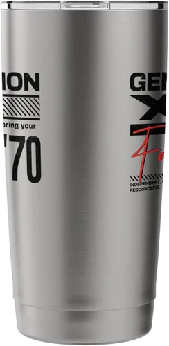 Vista 4 de Gen X FAFO Gen X Gen X Generation Xer Born 1970 - Vaso aislado de acero inoxidable retro vintage