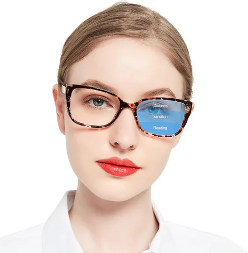 Vista 9 de OCCI CHIARI Gafas de lectura bifocales progresivas para mujer, transición, multifocales, bloqueador azul