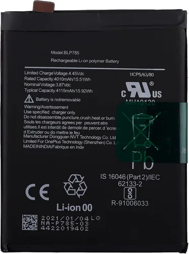 Vista 2 de Batería BLP785 compatible con OnePlus Nord/OnePlus 8 NORD 5G, OnePlus Z AC2001, AC2003 con herramientas
