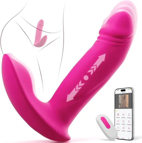 Vista 8 de Consoladro de empuje para punto G, vibrador de 3 en 1, juguetes sexuales para adultos para mujeres, vibrador portátil con control remoto por