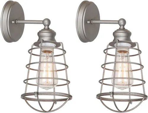 Vista 49 de Design House 519892 Kimball Industrial Farmhouse Luz de Pared Interior de 1 Luz con Pantalla de Metal para Pasillo, Baño, Cocina, Vestíbulo, Pintura