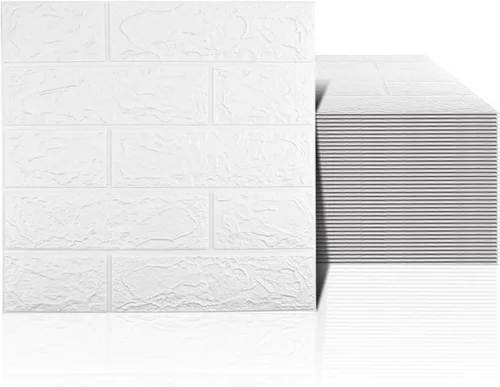 Vista 13 de 10 paneles de pared 3D negros, cobertura de 14.5 pies cuadrados, adhesivo imprimible con paneles de pared de espuma de polietileno autoadhesivos