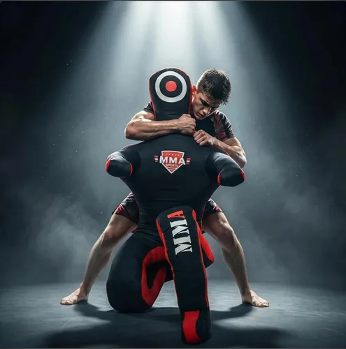Vista 3 de Muñeco Infantil de Grappling de Pie - Sin Relleno – Muñeco de Entrenamiento para Lucha, Jiu-Jitsu, Artes Marciales Mixtas con Brazos y Piernas Negro