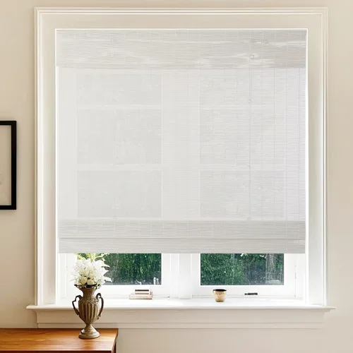 Vista 10 de LETAU - Cortinas de madera para ventanas con cenefa, filtran la luz