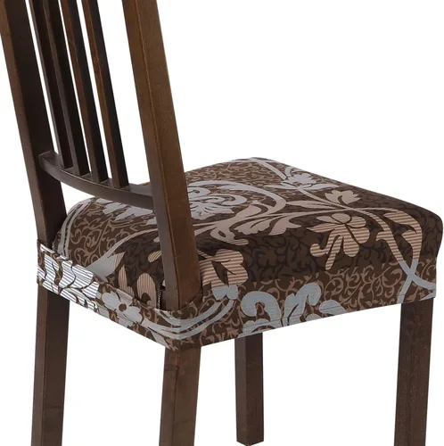 Vista 51 de SearchI Juego de 2 fundas de asiento elásticas para sillas de comedor, suaves, extraíbles y lavables, para sillas de comedor, protector de asiento